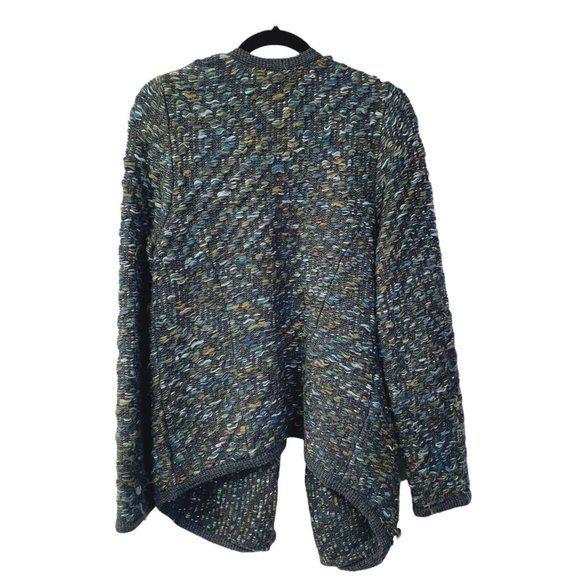 Anthropologie Moth Medium Keavy Gray Multicolor Chunky Knit Sweater Jacket $148 - Picture 3 of 11